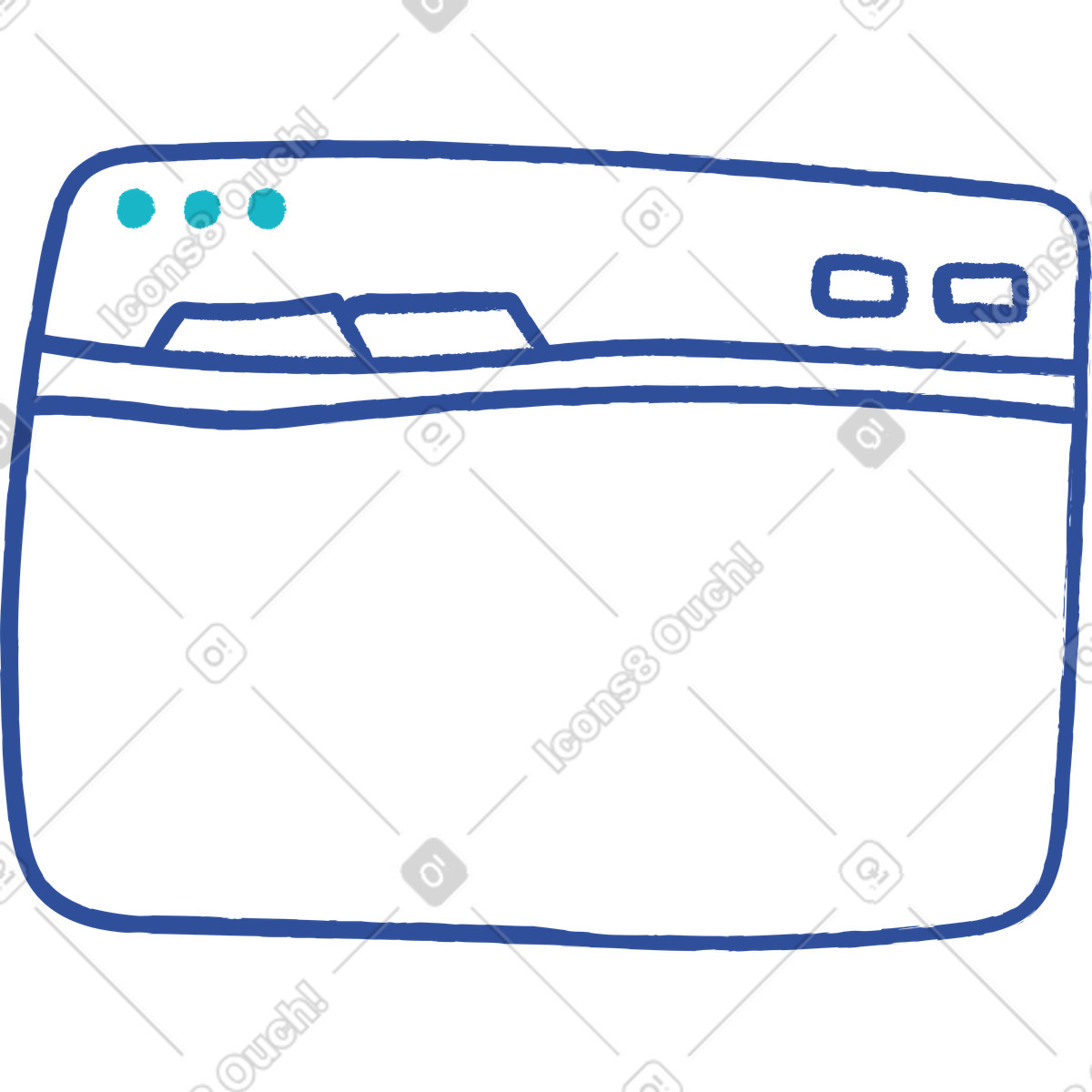 Browser window illustration in Lime style download in PNG, SVG