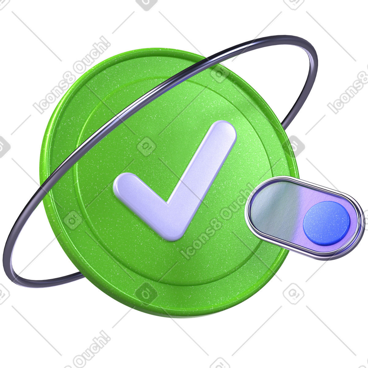 Confirmation status, Approved action, Toggle control illustration in PNG, SVG