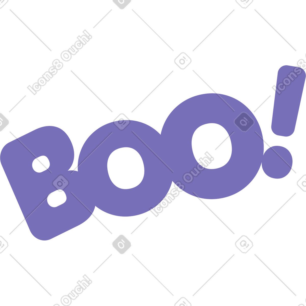 Boo!-Illustration im Coworking-Stil als Download in PNG, SVG