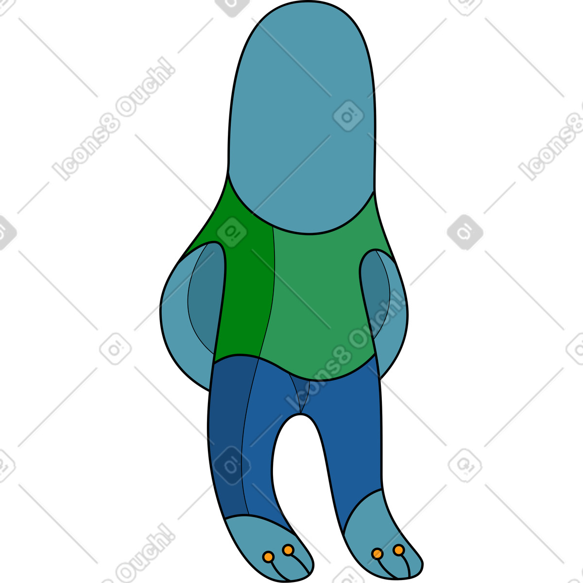 Иллюстрация Ребенок мальчик стоя в PNG и SVG