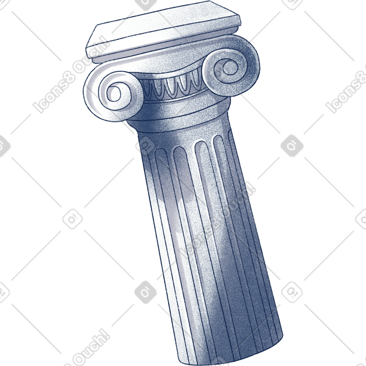 Haze 스타일의 Ancient greek column 일러스트레이션 PNG, SVG 다운로드