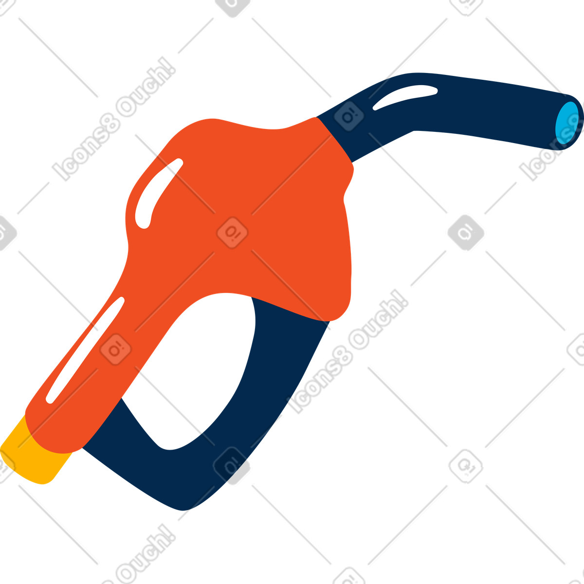 Kraftstoffspenderpistole-Illustration im Flame-Stil als Download in PNG, SVG