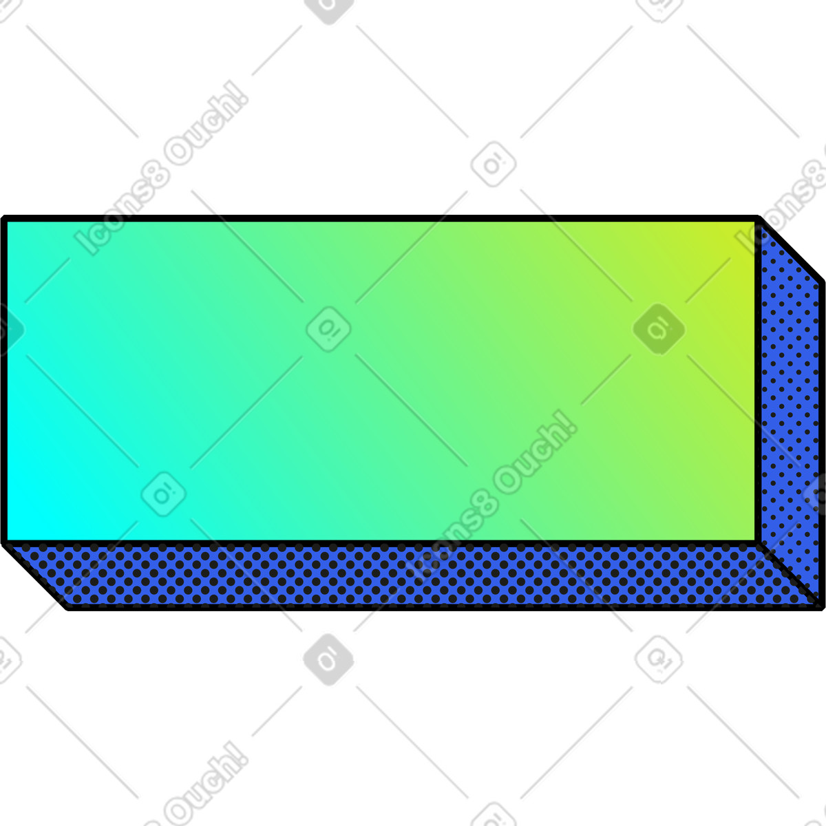 Block illustration in Memphis style download in PNG, SVG