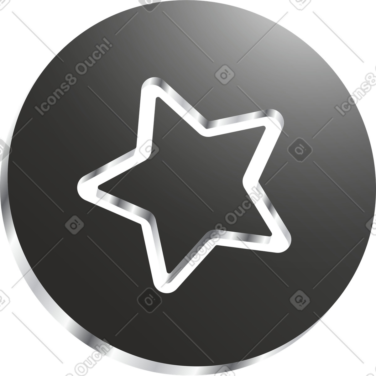 Ilustração de Star badge for favorites UI element em no estilo Token para baixar em PNG, SVG