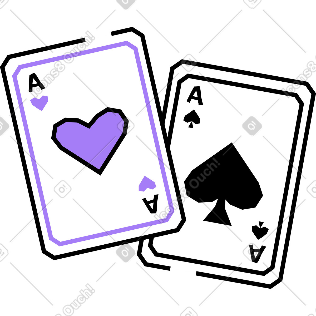 Illustration Playing cards dans le style Amethyst à télécharger aux formats PNG, SVG