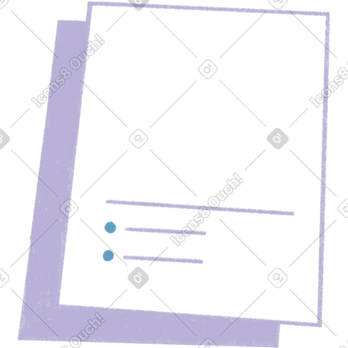 Tutti スタイルの Purple sheets with material for the article のイラストをPNG、SVG形式でダウンロード