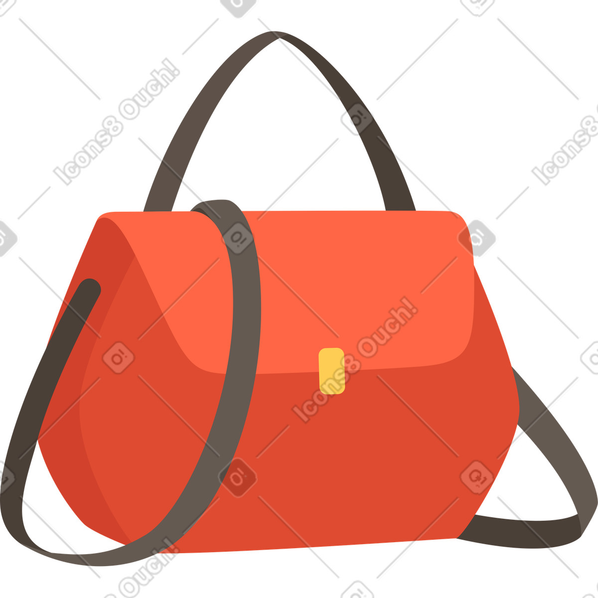 Tasche-Illustration im Social-Stil als Download in PNG, SVG