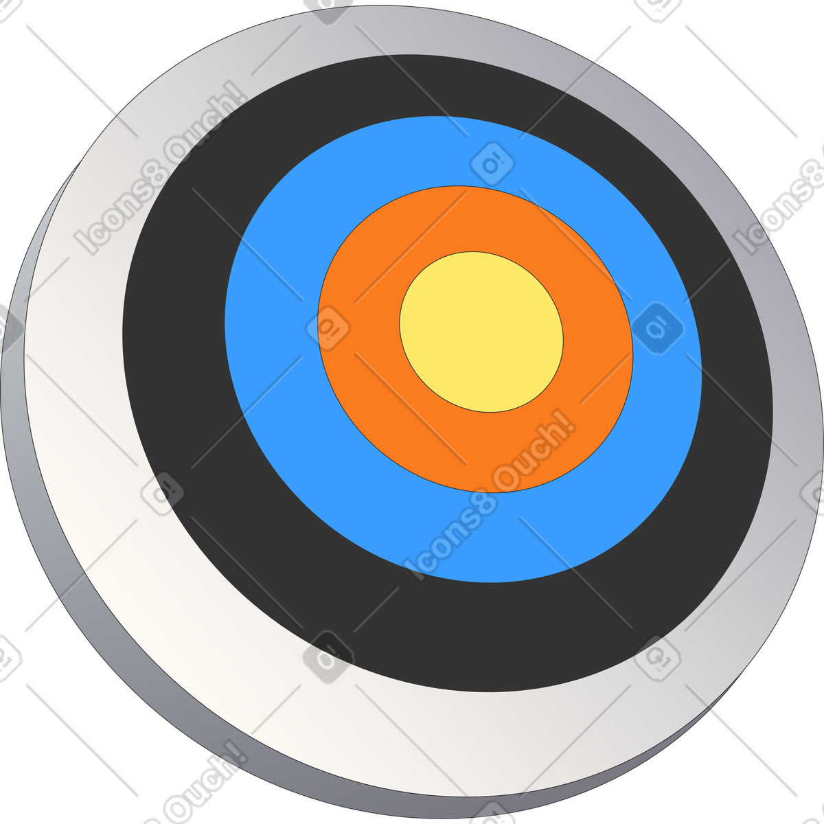 Illustration Cible dans le style Kit à télécharger aux formats PNG, SVG