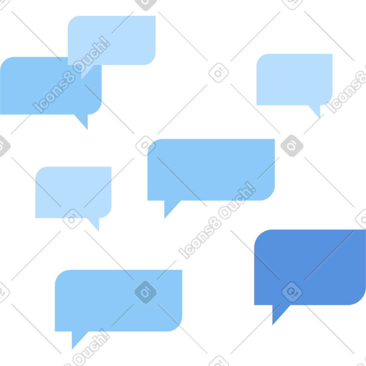 Messaggi blu illustrazione in stile Vector scarica in PNG, SVG