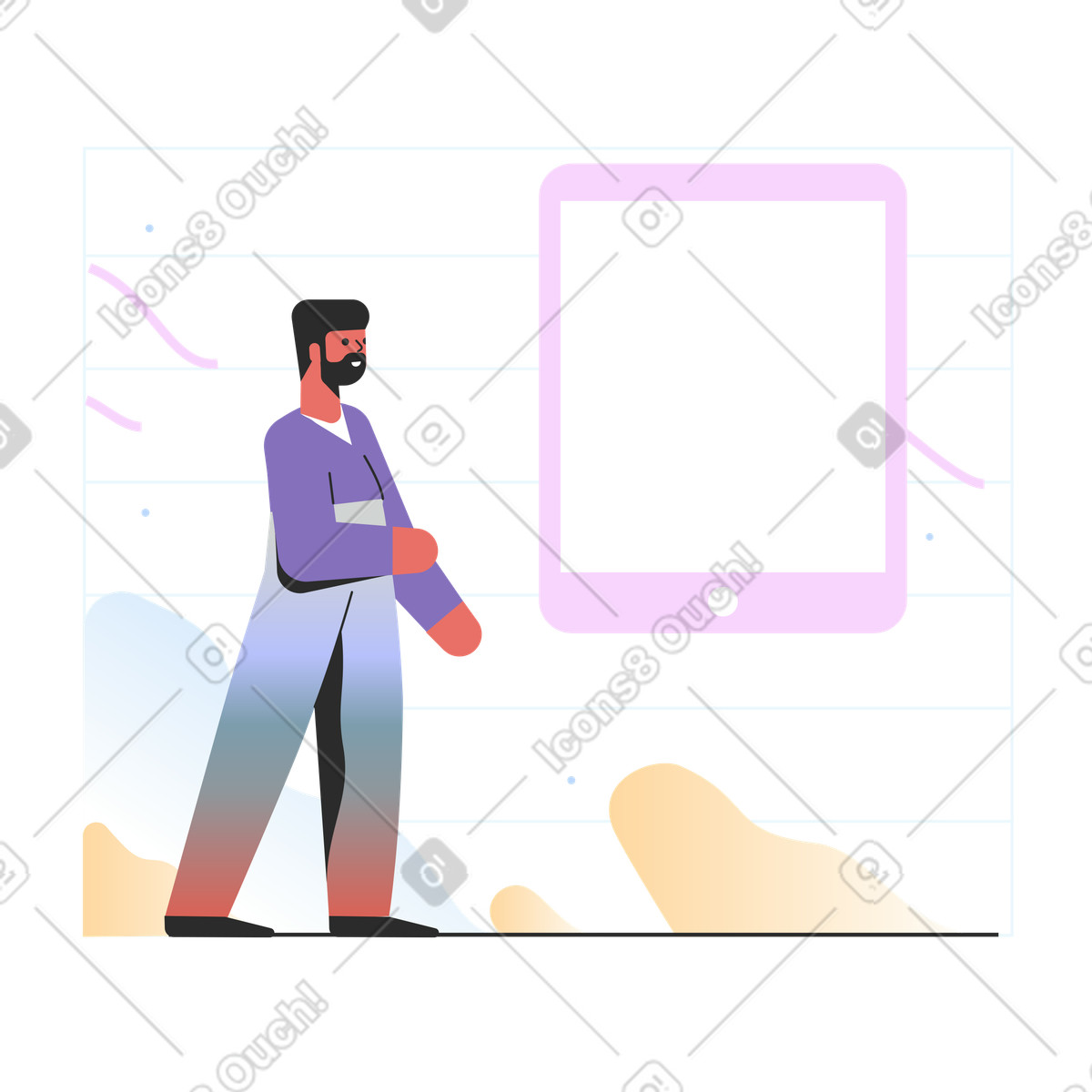 Customer service illustration in PNG, SVG