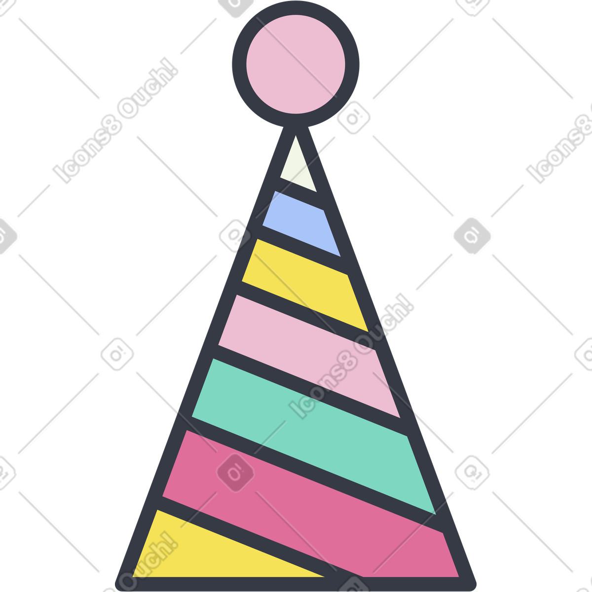Иллюстрация Праздничная шапка в стиле Abstract — скачать в форматах PNG, SVG