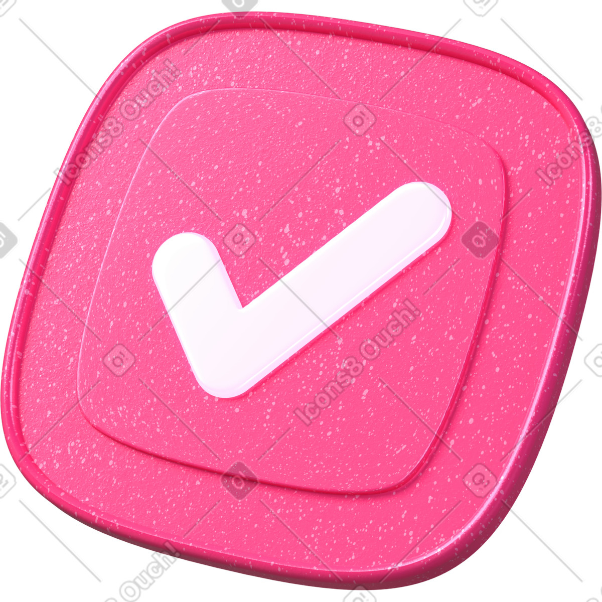 Checkmark sign illustration in 3D Boost style download in PNG, SVG