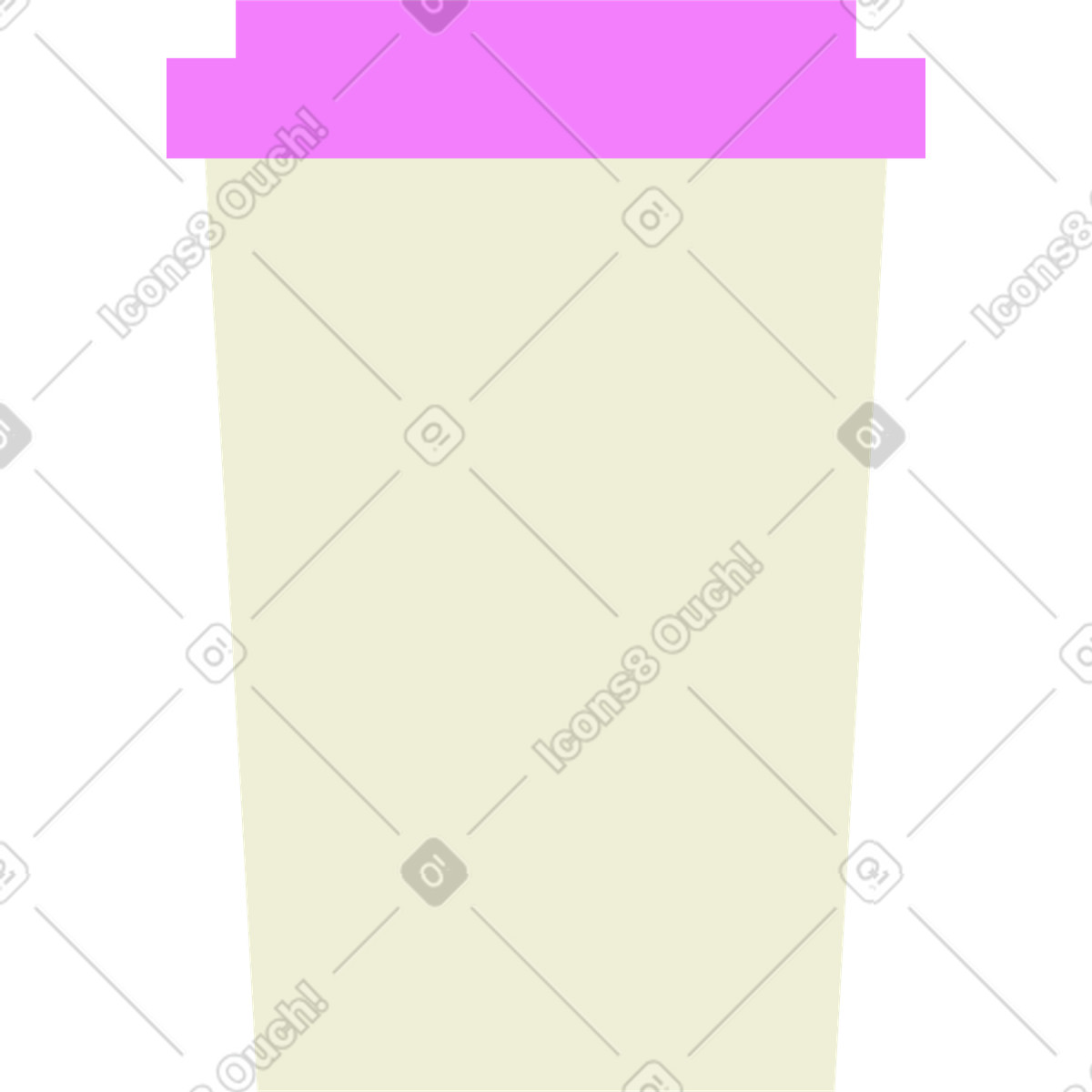 Coffee paper cup illustration in Cubes style download in PNG, SVG