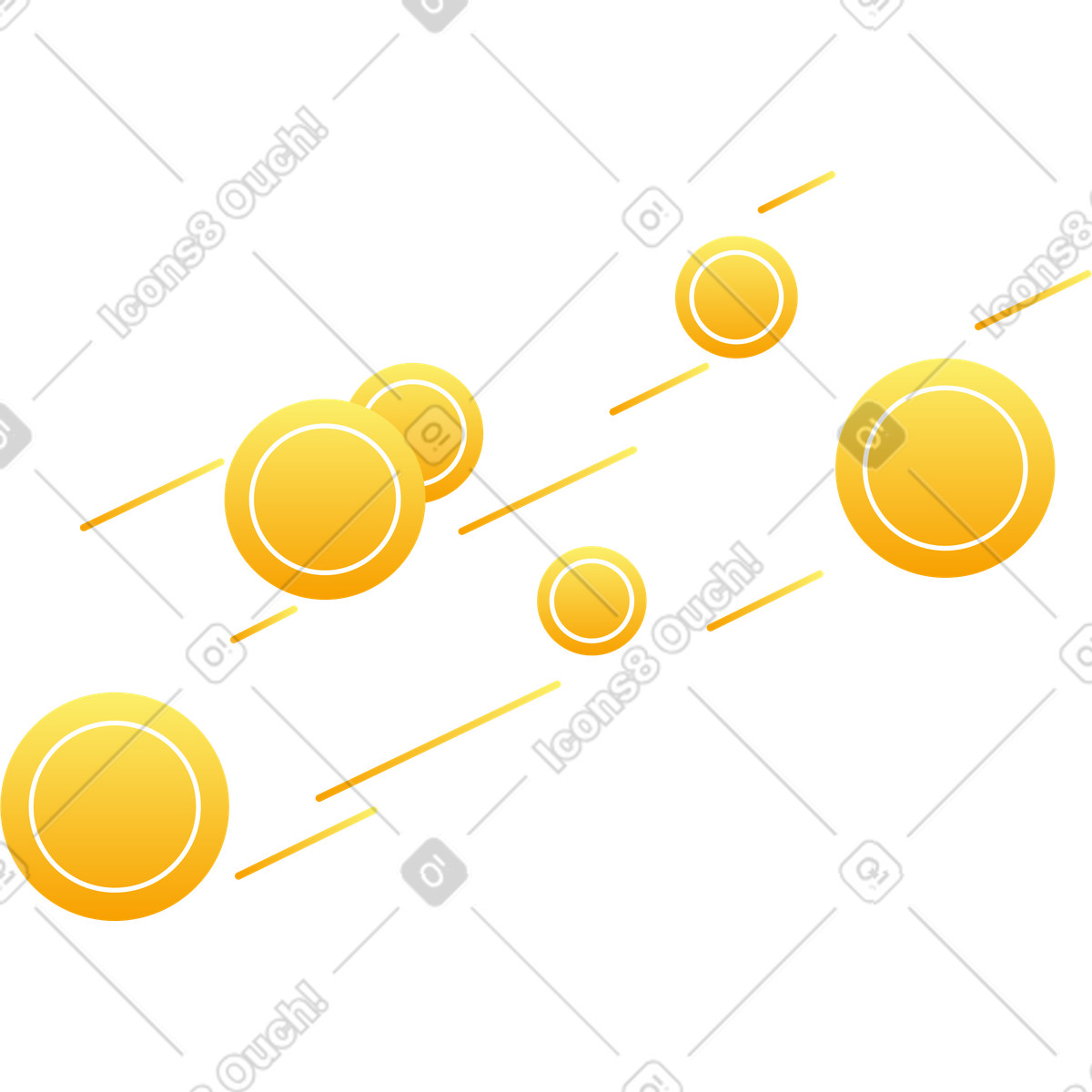 Ilustración Coins money en estilo Wavy a descargar en PNG y SVG