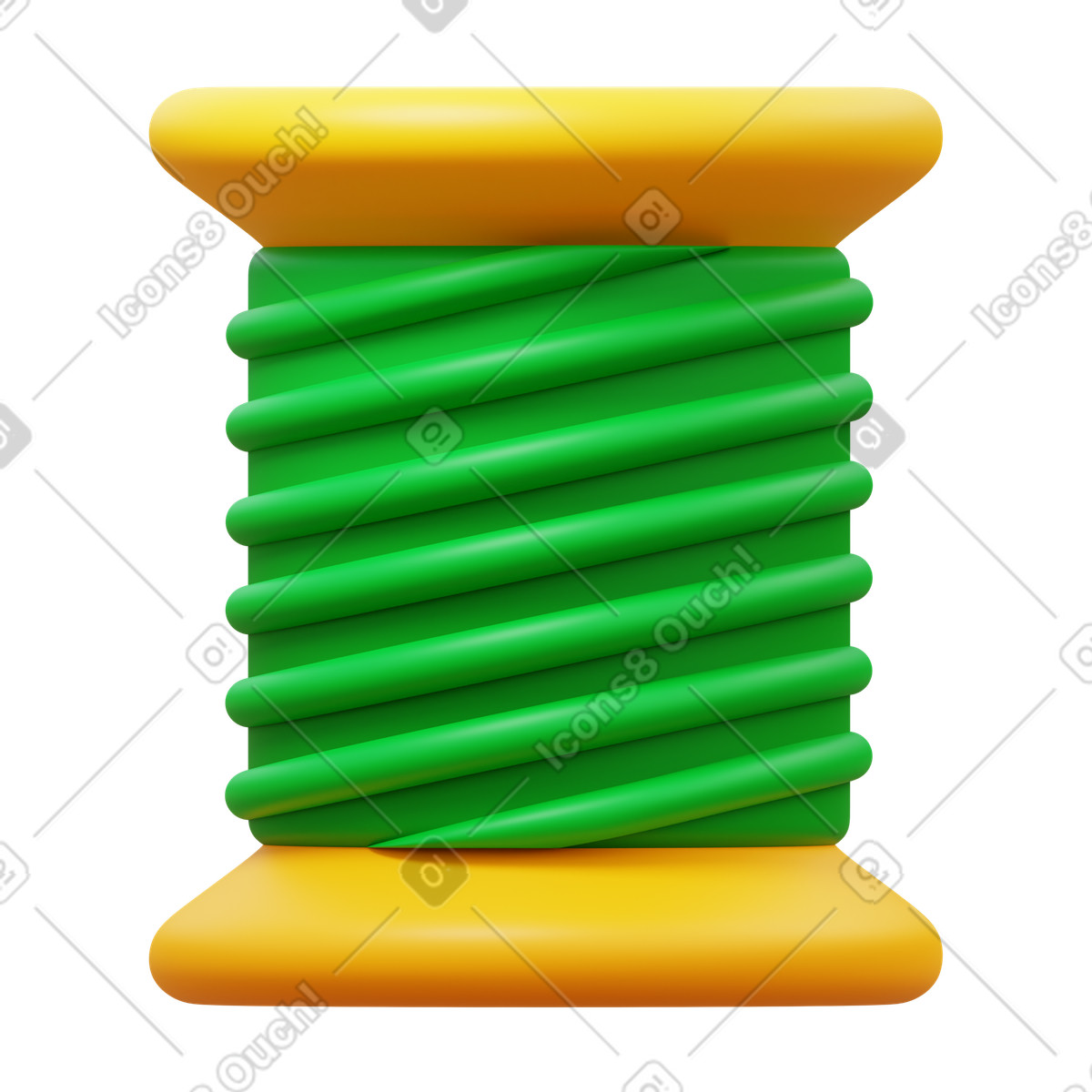 Bobbin illustration in 3D Fluency style download in PNG, SVG