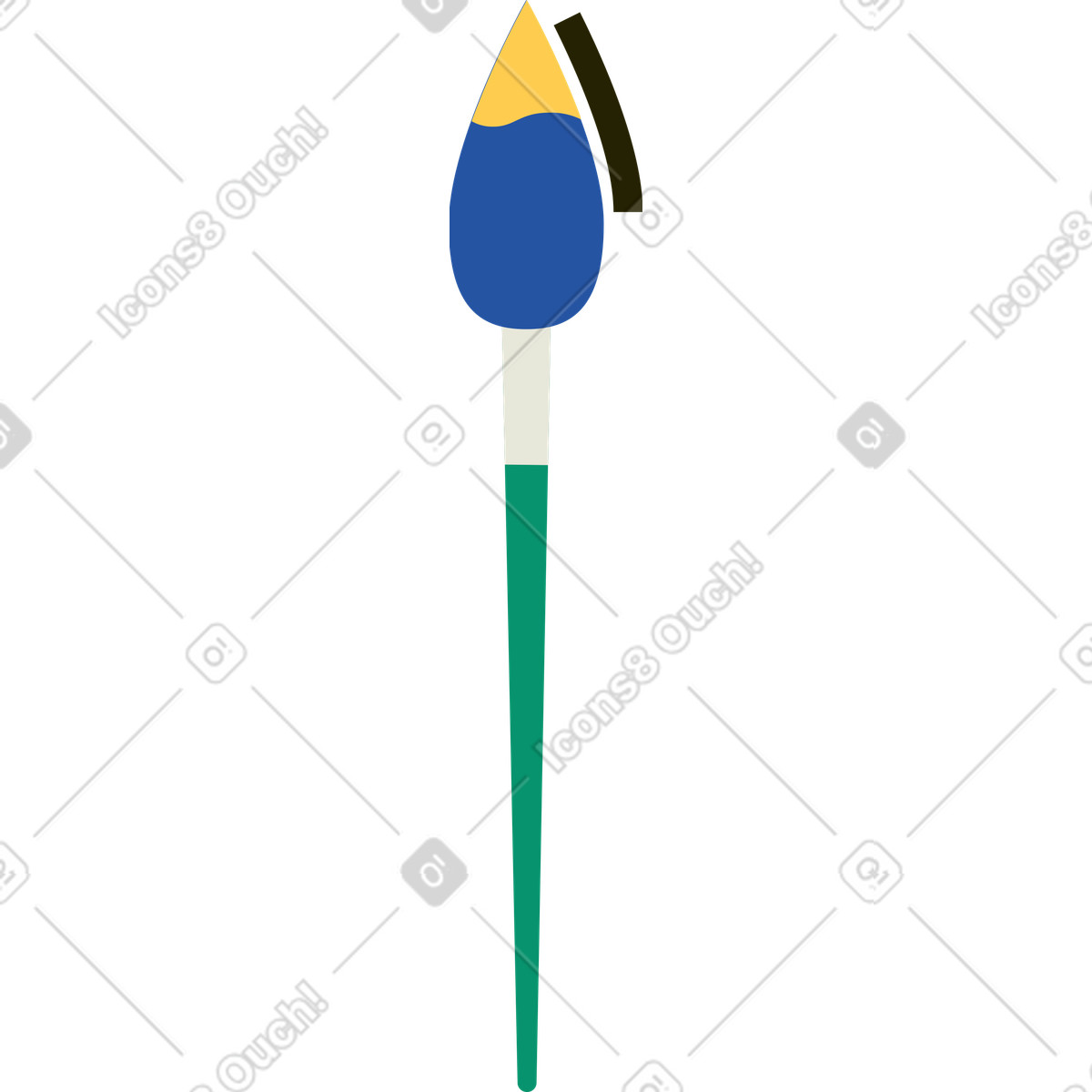 Illustration Pinceau dans le style Spot à télécharger aux formats PNG, SVG
