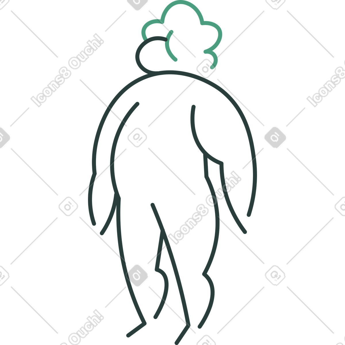 Ilustración Hombre de pie en estilo Macaroni a descargar en PNG y SVG