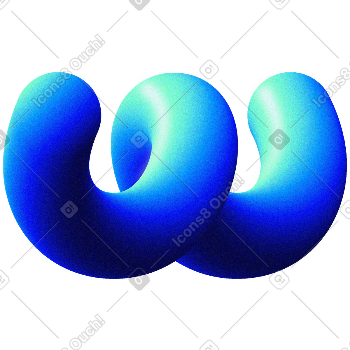 Ilustración Letra w en estilo Type a descargar en PNG y SVG