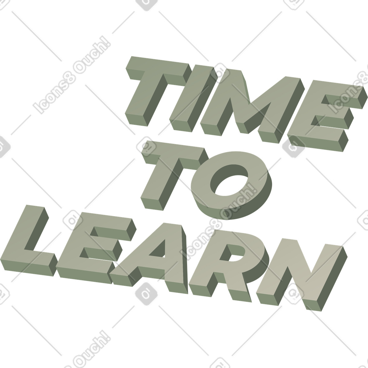Ilustración Tiempo de letras para aprender texto en estilo Coworking a descargar en PNG y SVG