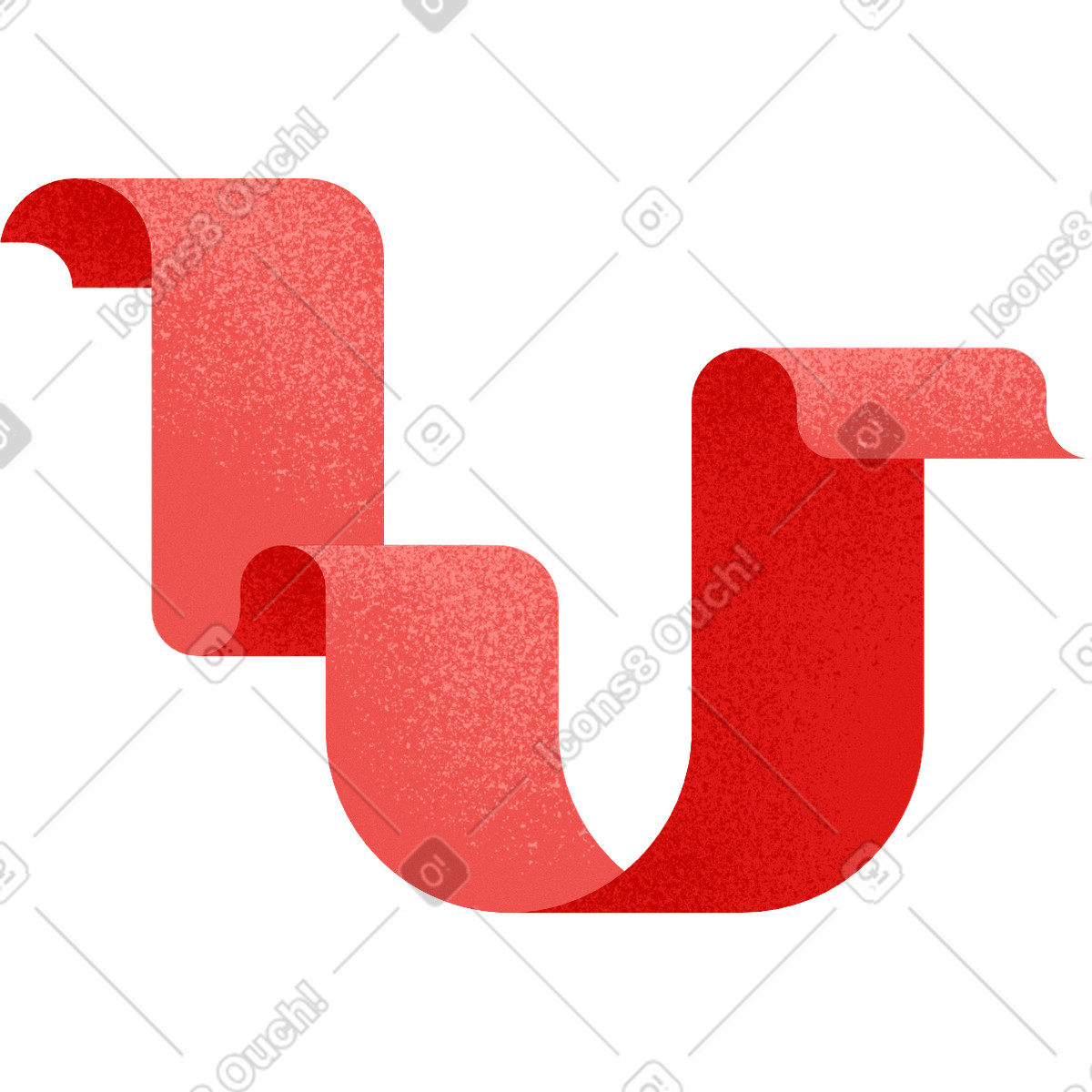 Ilustración Red ribbon en estilo Willowy a descargar en PNG y SVG