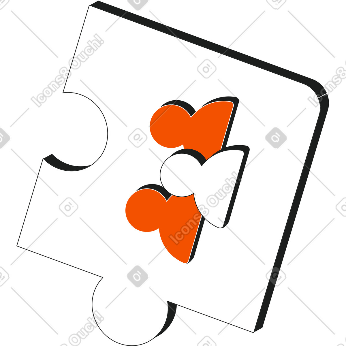 Puzzle mit teamsymbol-Illustration im Strict-Stil als Download in PNG, SVG