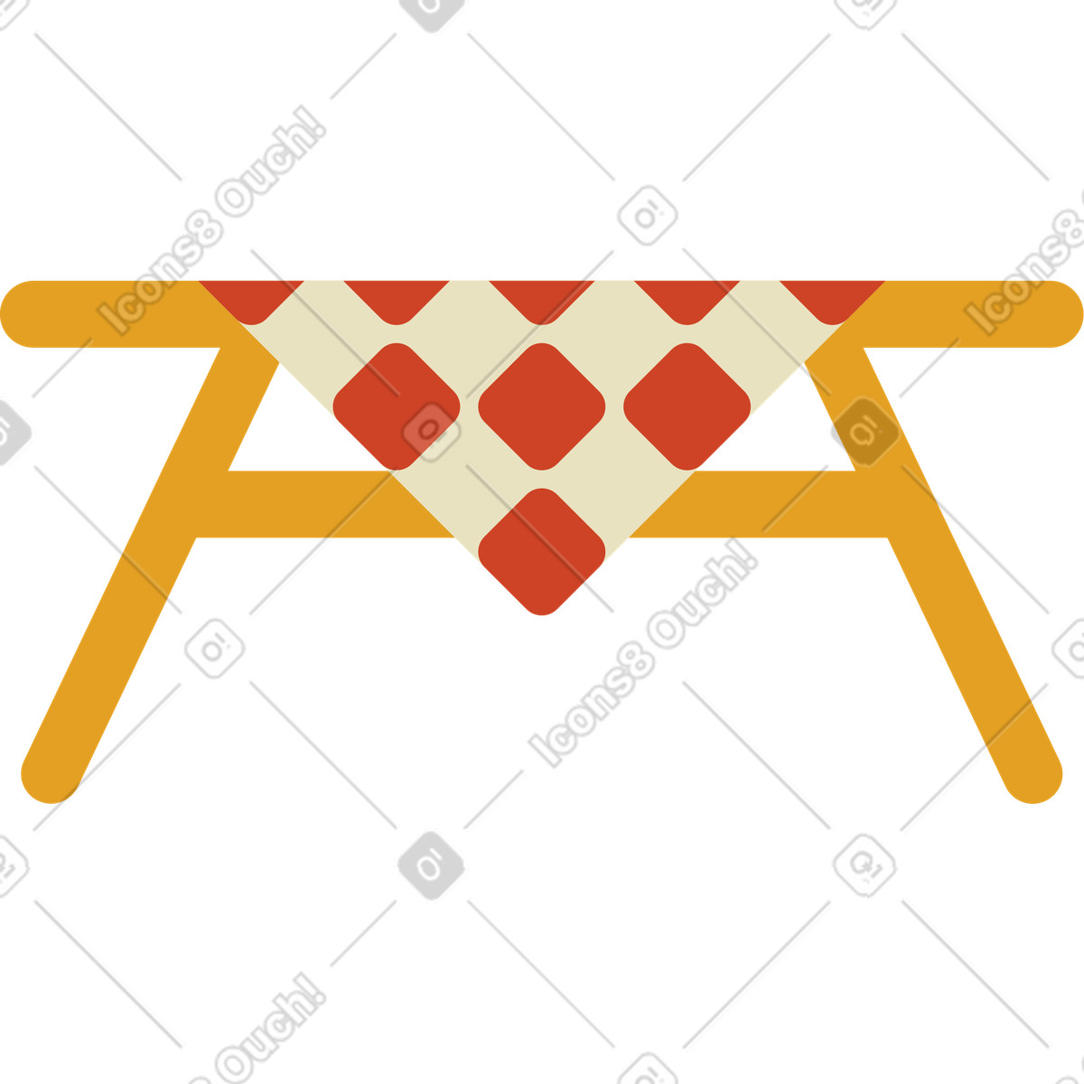 Arabica スタイルの Picnic table のイラストをPNG、SVG形式でダウンロード