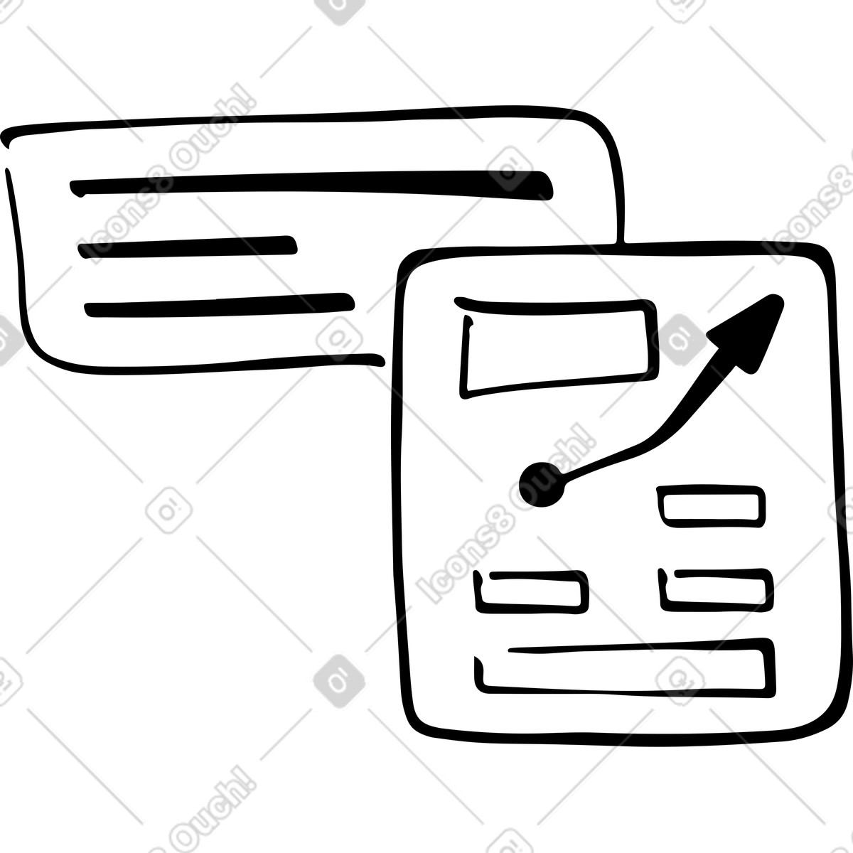 Analytics interface illustration in Line style download in PNG, SVG