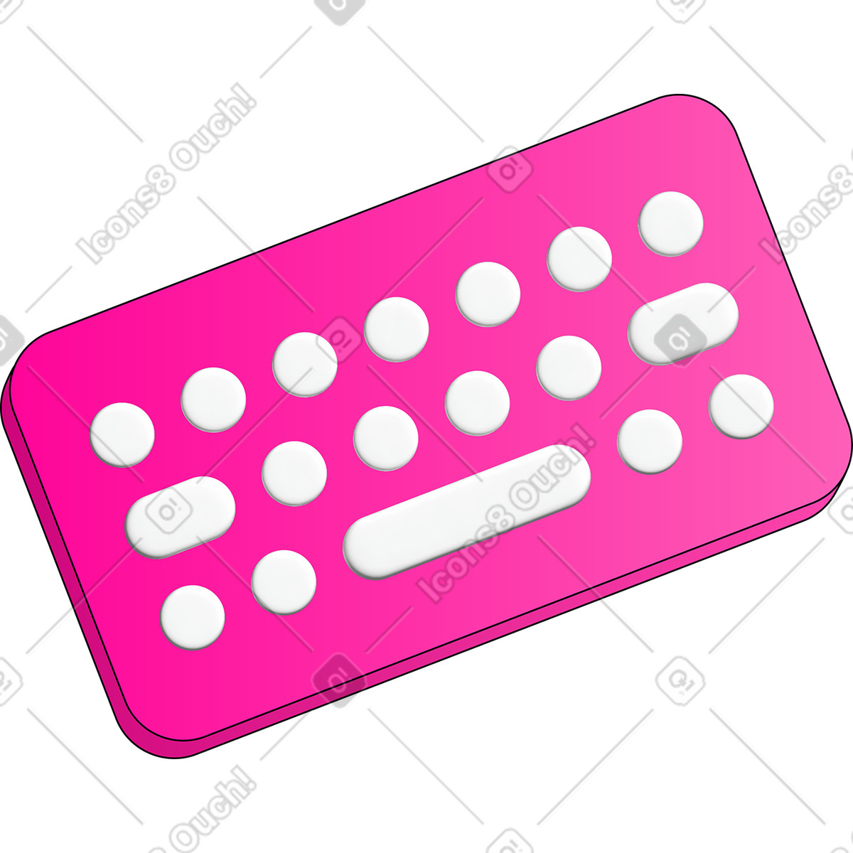 Keyboard illustration in Pop style download in PNG, SVG