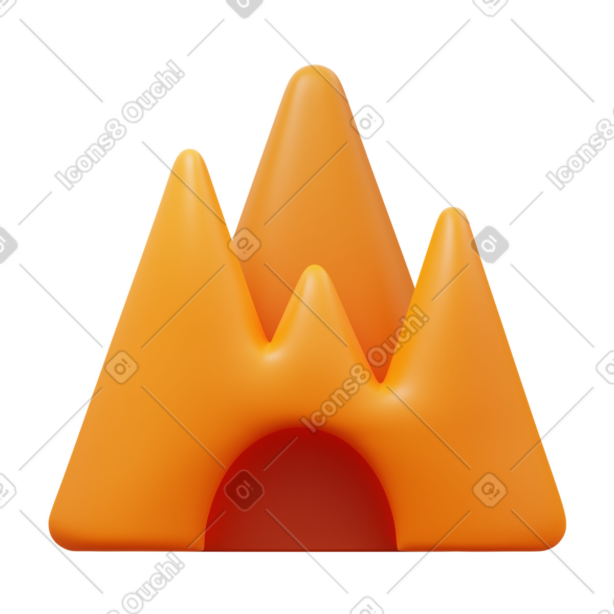 3D Fluency 스타일의 Cave 일러스트레이션 PNG, SVG 다운로드