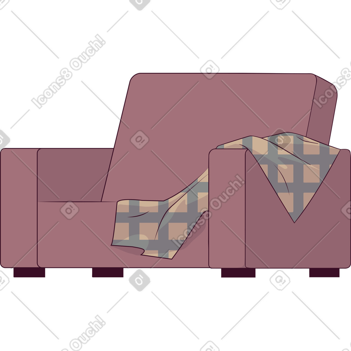 Sessel-Illustration im Eastwood-Stil als Download in PNG, SVG