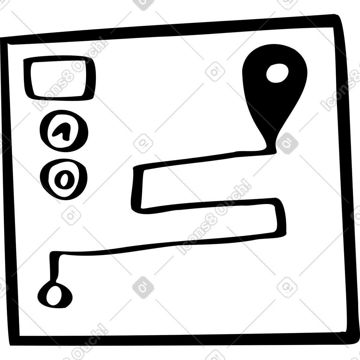 Illustration Application gps dans le style Journal à télécharger aux formats PNG, SVG