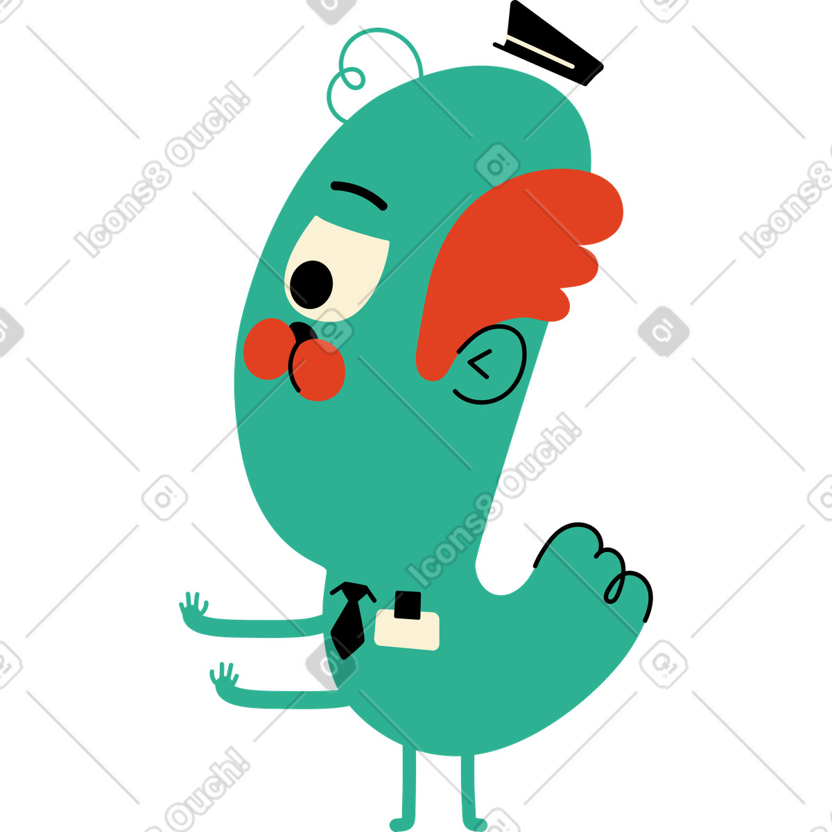 Guard forbidding to pass illustration in Jelly style download in PNG, SVG