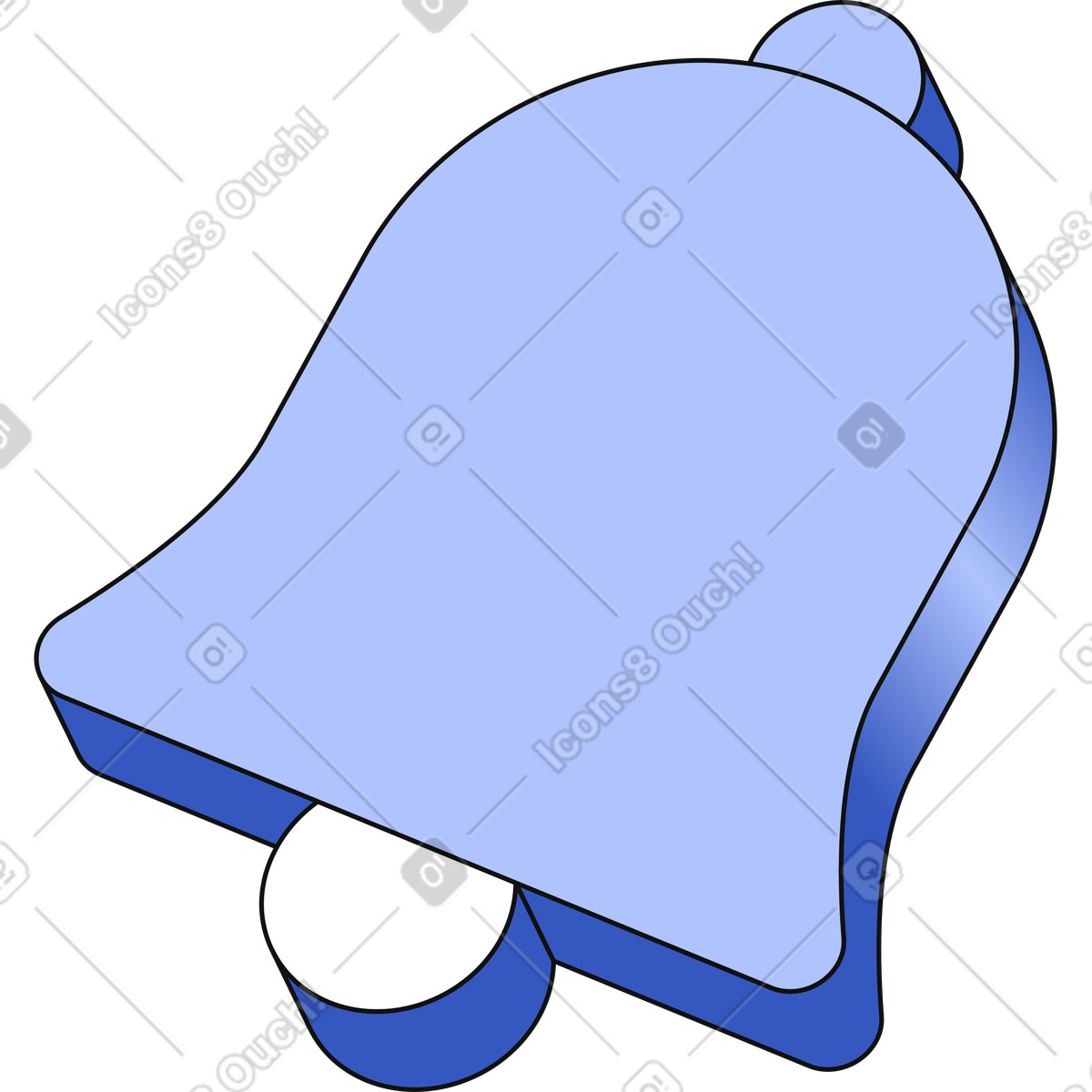 Notification icon illustration in Techny style download in PNG, SVG