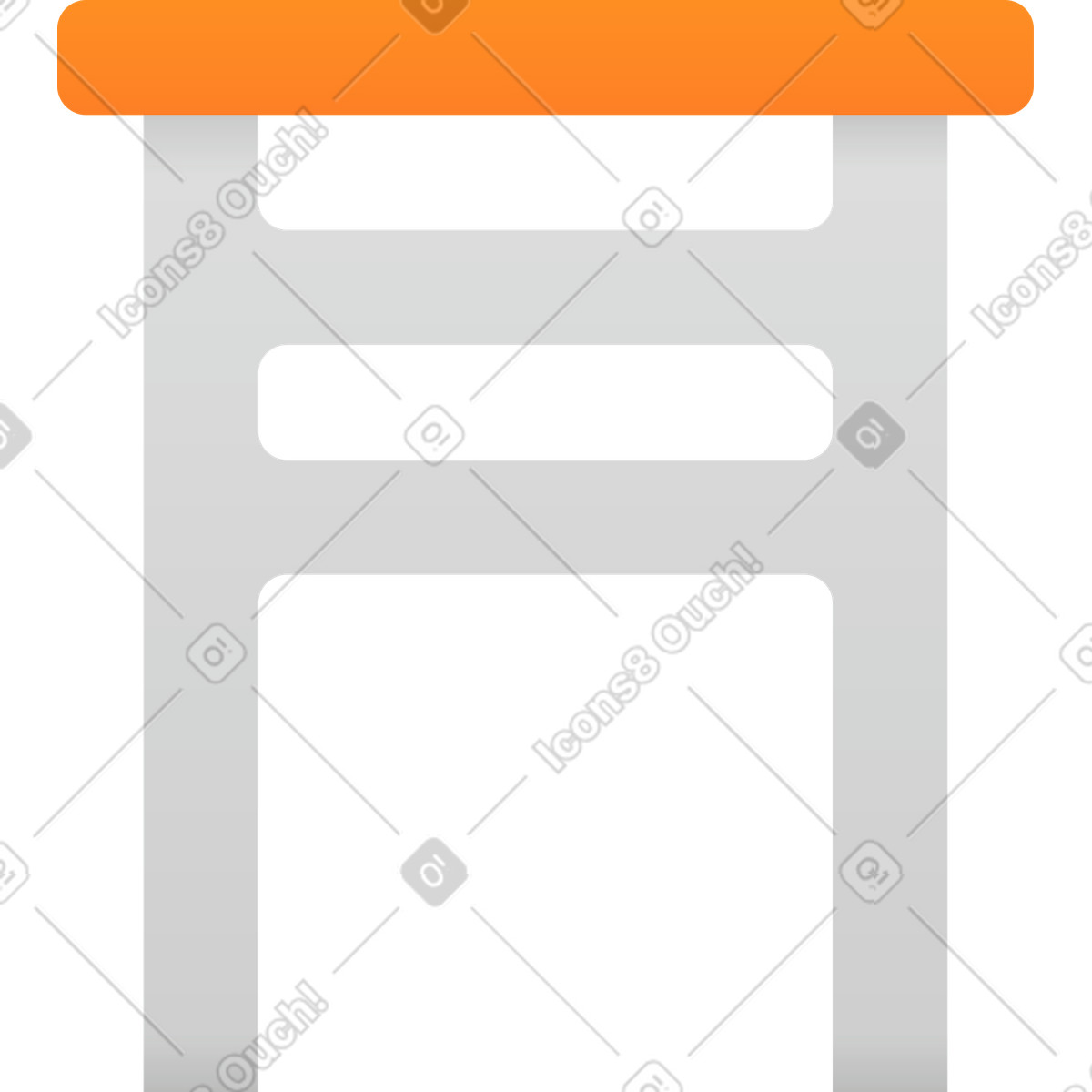 Chair illustration in Hugo style download in PNG, SVG