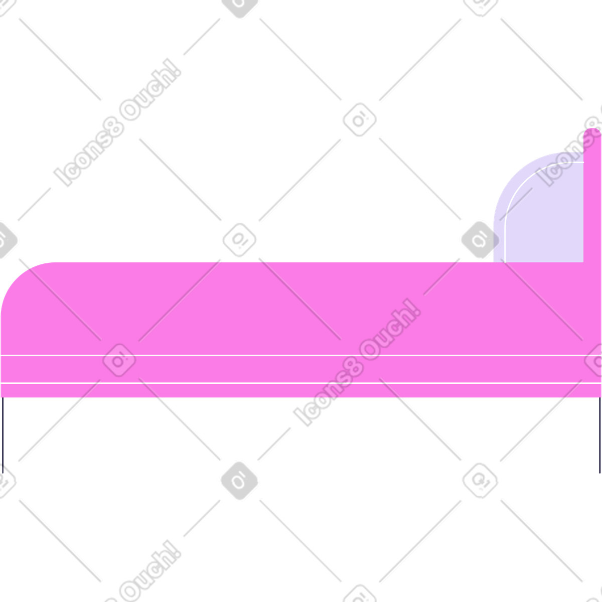 Bed illustration in Mellow style download in PNG, SVG