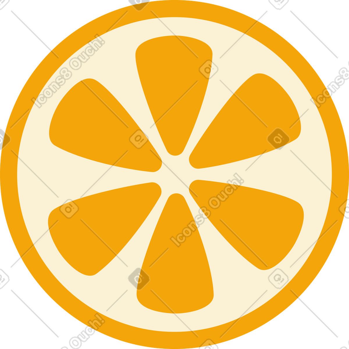 Zitronenscheibe-Illustration im Jelly-Stil als Download in PNG, SVG