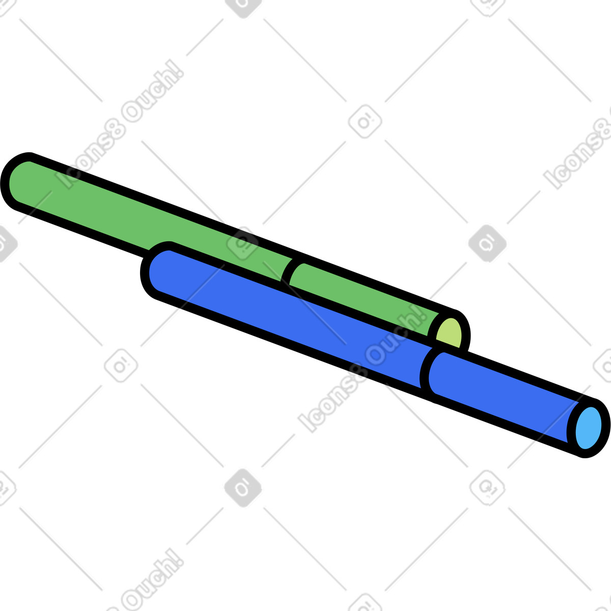 Markers illustration in Kindy style download in PNG, SVG