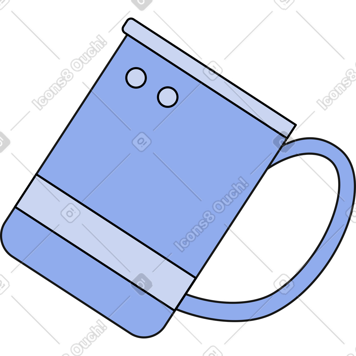 Blauer lieferrucksack-Illustration im Bloom-Stil als Download in PNG, SVG