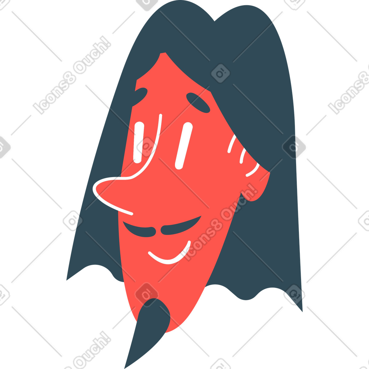 Illustration Tête masculine dans le style Kingdom à télécharger aux formats PNG, SVG
