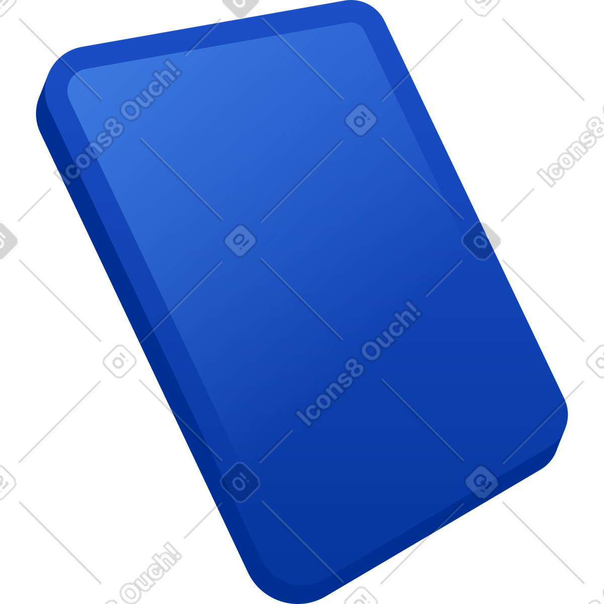 Ilustración Tablet con pantalla apagada en estilo Glossy a descargar en PNG y SVG
