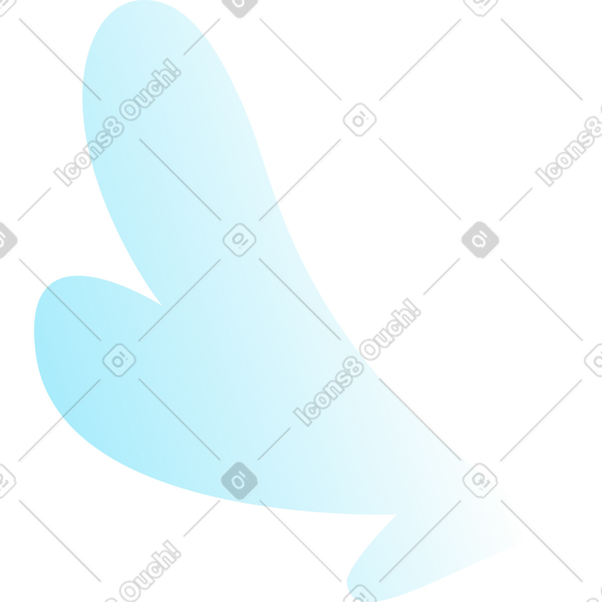 Blue splash illustration in Airy style download in PNG, SVG