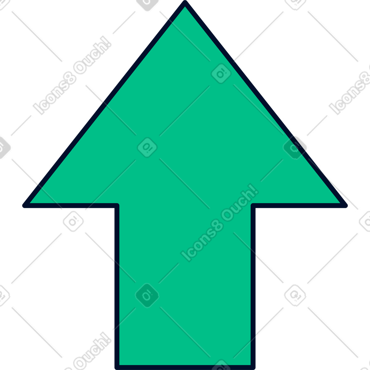 Pfeil-Illustration im Teal-Stil als Download in PNG, SVG