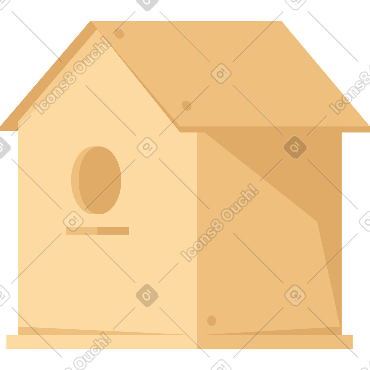 Illustration Nichoir dans le style Lagom à télécharger aux formats PNG, SVG