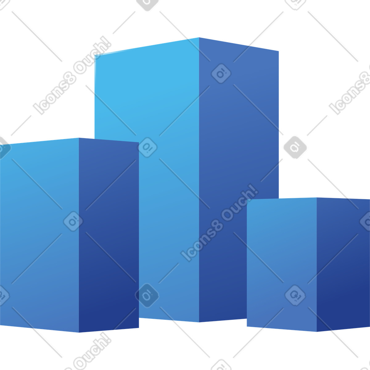 Ilustração de Sales performance with three vertical bar chart columns em no estilo Quantum para baixar em PNG, SVG