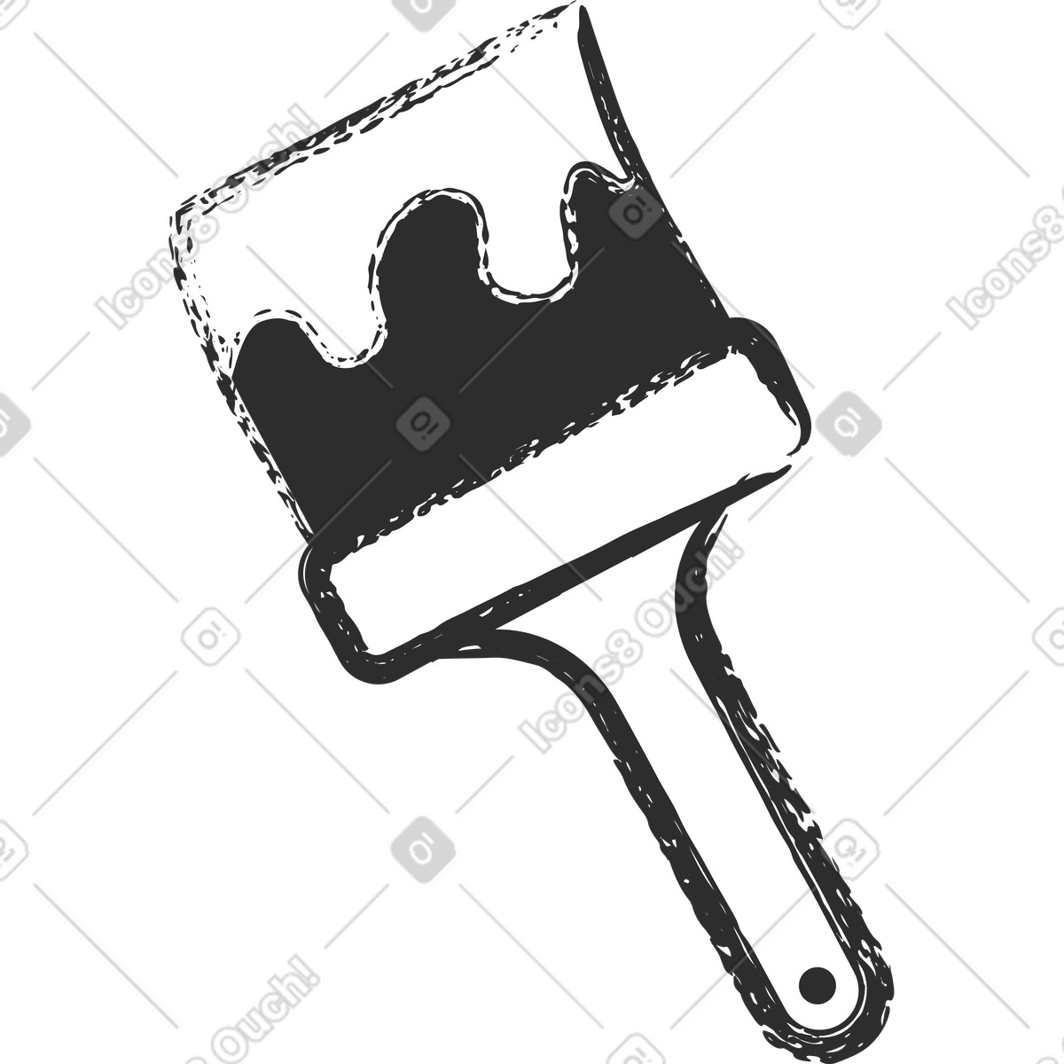Brush illustration in Graphite style download in PNG, SVG