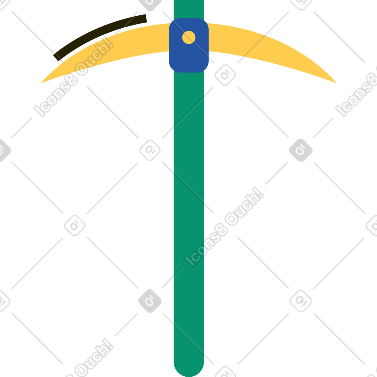 Piccone illustrazione in stile Spot scarica in PNG, SVG