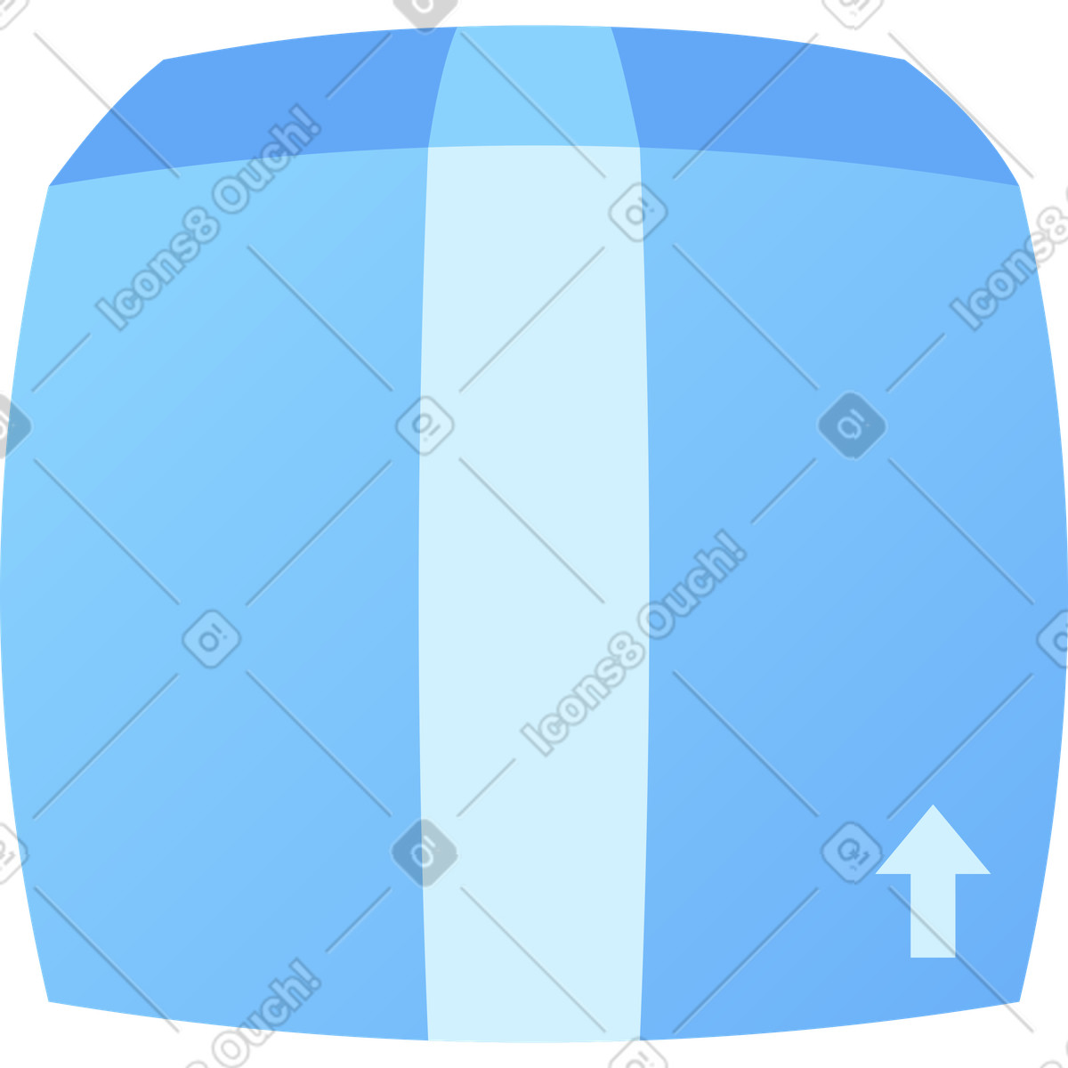 Lieferbox-Illustration im Glossy-Stil als Download in PNG, SVG