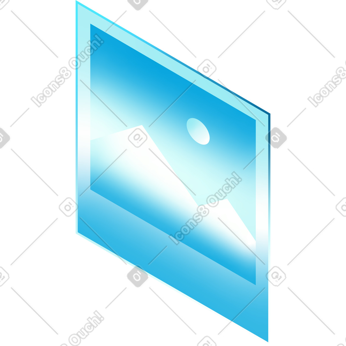 Image isometric icon illustration in PNG, SVG