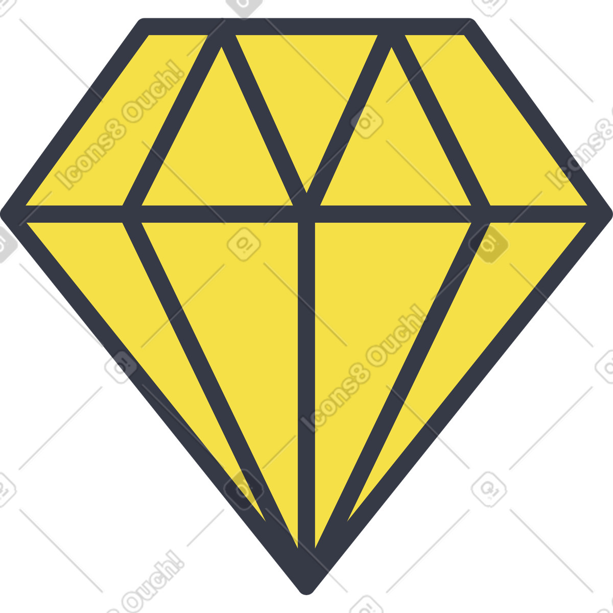 Diamond illustration in Abstract style download in PNG, SVG