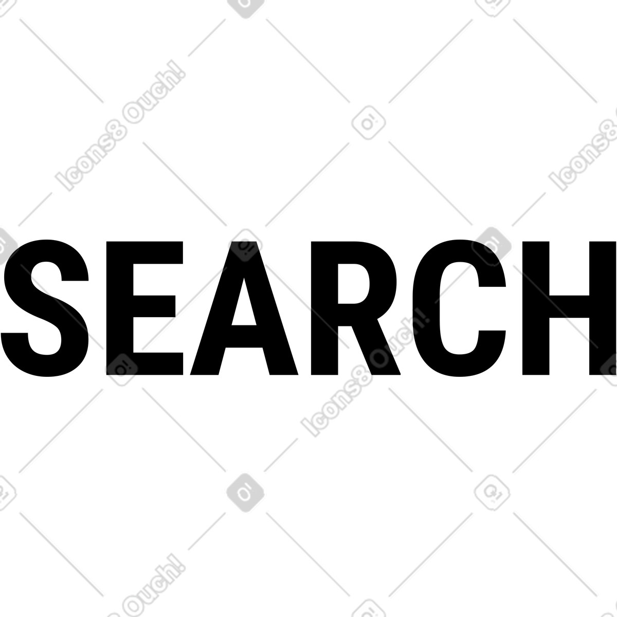 Search text illustration in Memphis style download in PNG, SVG